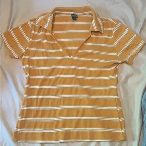 Cute gold v-neck cut shirt